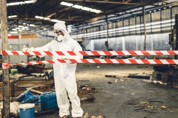 Professional Biohazard technician working in Walnut Creek, NC